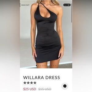 Willara tiger mist black keyhole dress